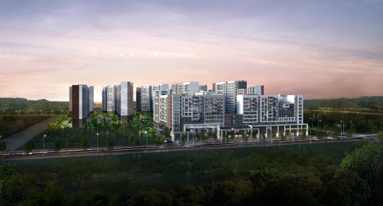 에코델타시티 푸르지오 센터파크 야경 투시도